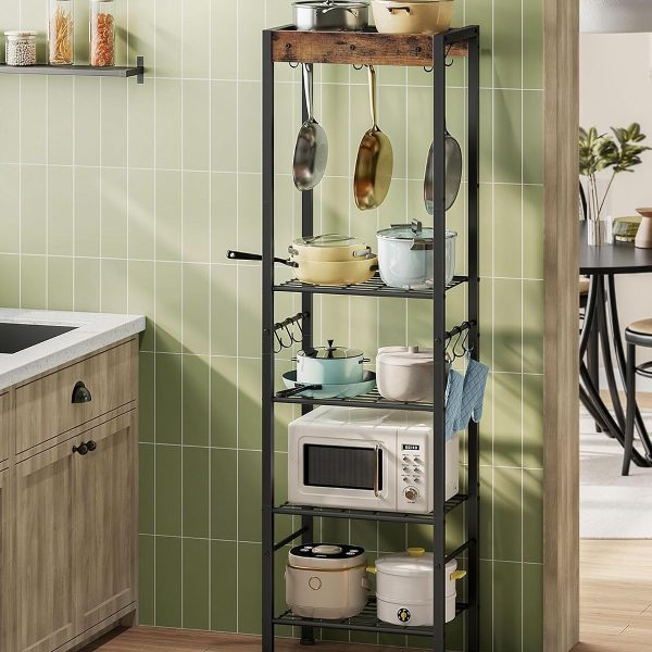 Five-Tier Freestanding Pot Rack Storage Organizer